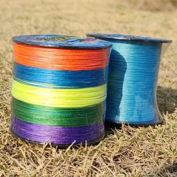 Bingolife PE String 300m ทอ X4 X8 Blue Mix Strong Pull 4kg-35.8kg ทนทานสําหรับ Spin และ Cast