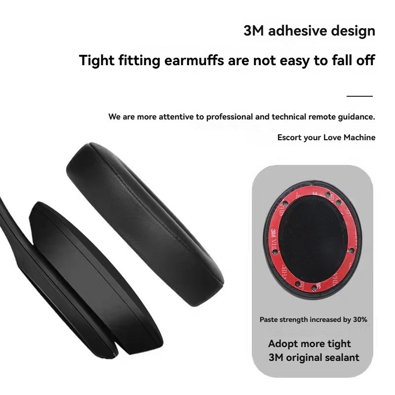เหมาะสำหรับ Beats Solo3 Generation Earmuff Magic Voice Solo2 Earpads หูฟังไร้สายผ้าฝ้ายไร้สายเปลี่ยนอุปกรณ์เสริม - รูปที่ 4