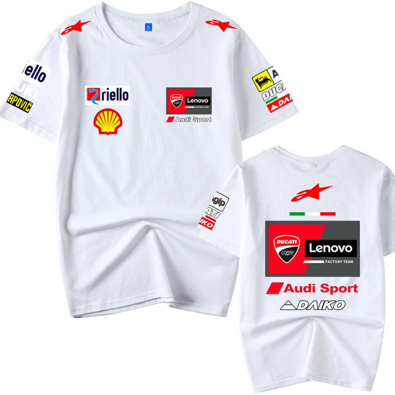 ฤดูร้อนผ้าฝ้ายแท้ DUCATI DUCATI รถจักรยานยนต์หนักรถจักรยานยนต์ขี่จักรยาน Jersey motogp โรงงานทีม Rac