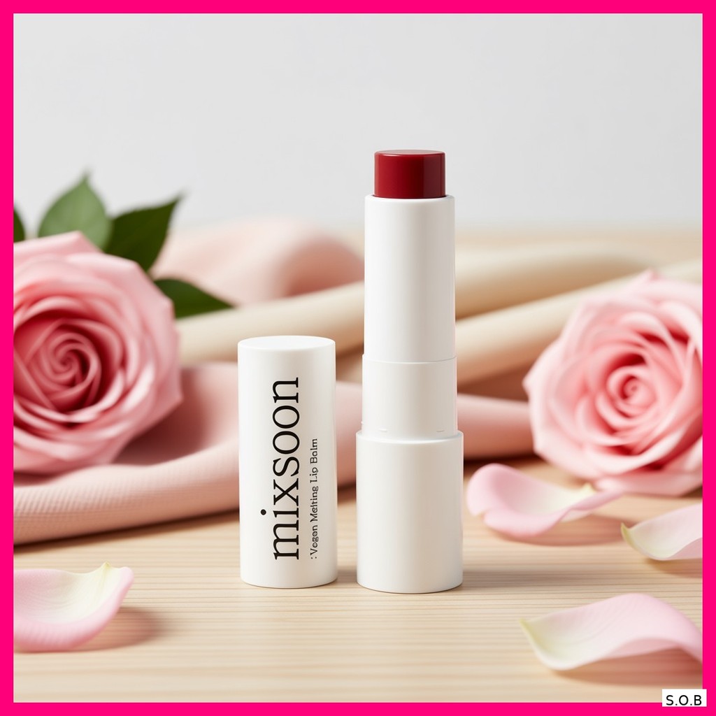 [Mixsoon] Vegan Melting Lip Balm (Dry Rose) 4.1g / Nourishing, Hydratin by SOB