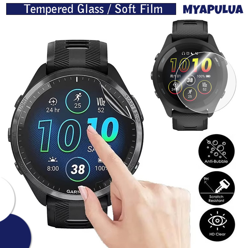 นุ่ม / นิรภัยแก้วฟิล์มป้องกันหน้าจอ for Smartwatch Garmin Forerunner 165 / Forerunner 55 / Forerunner 158 อุปกรณ์เสริม