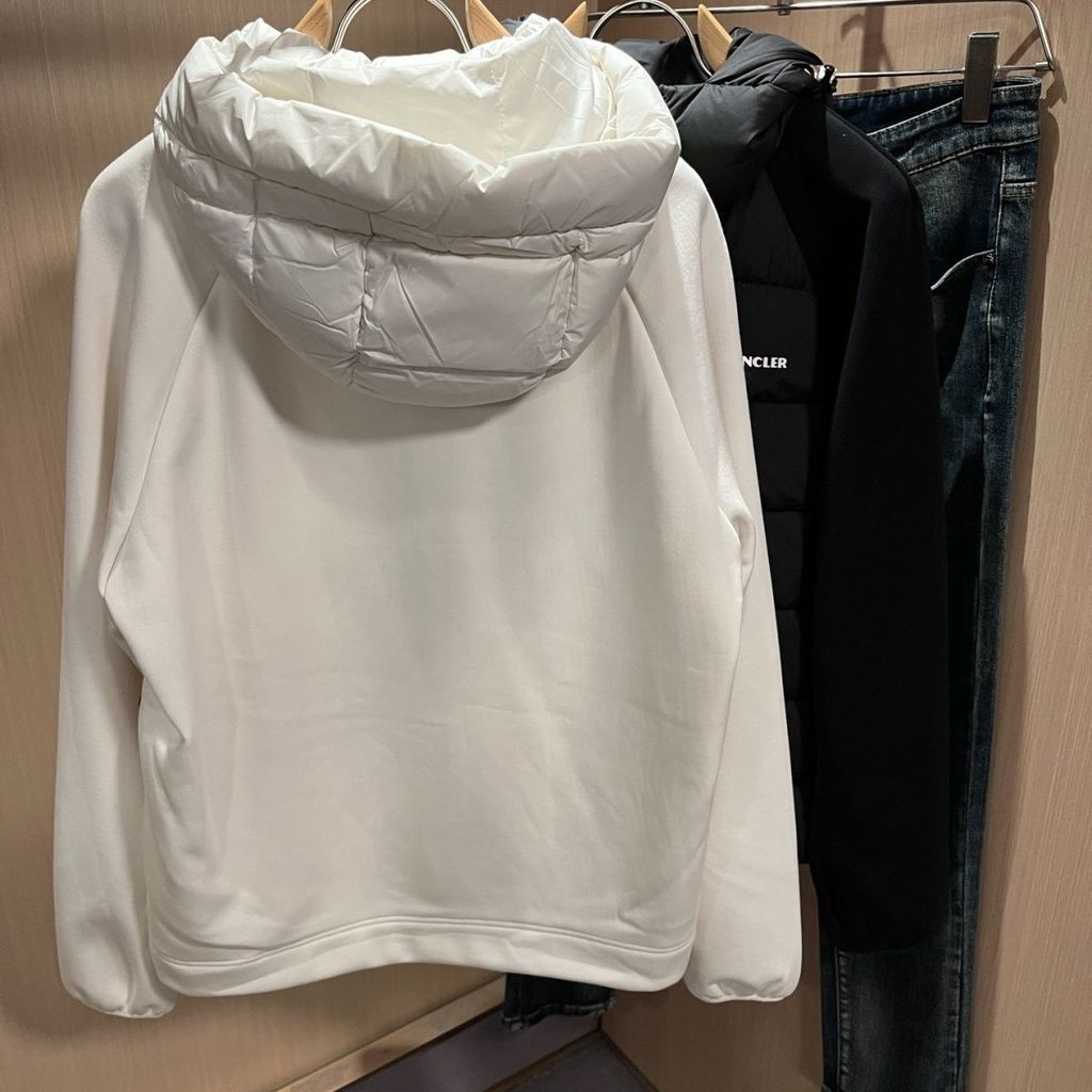 EEKY Moncle * ฤดูใบไม้ร่วงฤดูหนาวผู้ชายสบายๆ Cold-Proof Hooded Duck Down พิมพ์น้ําหนักเบา Warm Down 