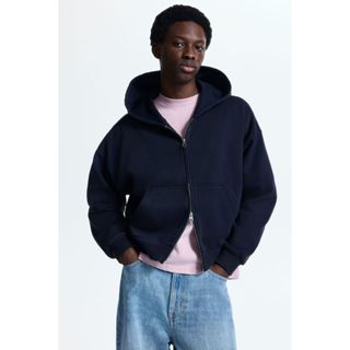 H&M(เอชแอนด์เอ็ม) ฮู้ดดี้ซิปผ่านแบบโอเวอร์ไซส์ Men Oversized…