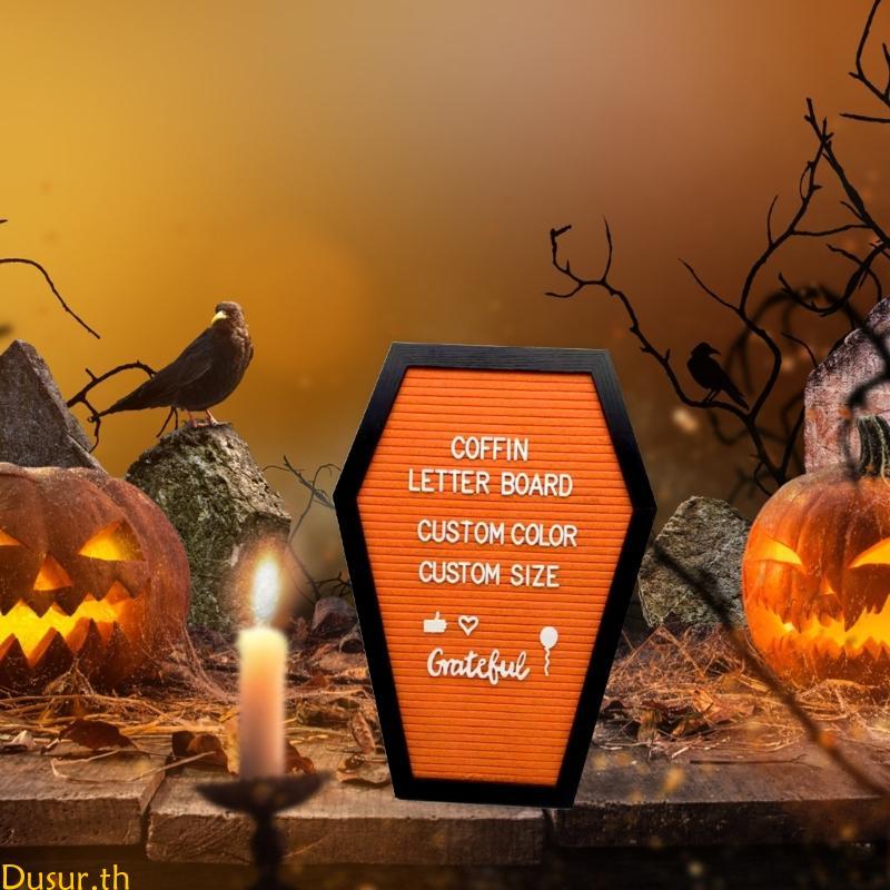 Dusur Felt Letter Board Coffin Letter Board Gothic Message Board สําหรับผู้หญิง Man Friend
