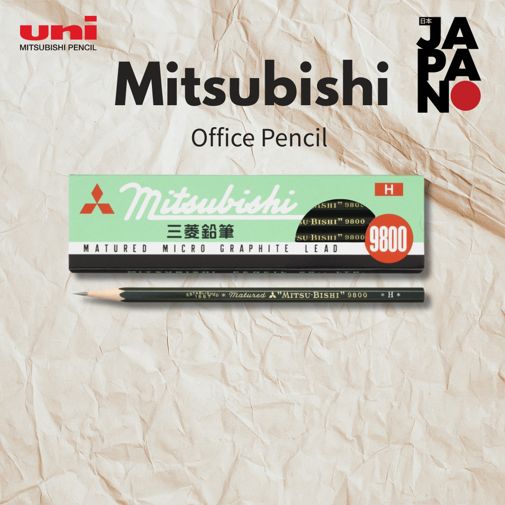 Mitsubishi Pencil Uni Office Pencil 9800 HB 12 Pack K9800HB