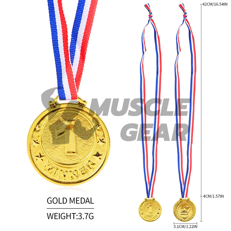 [จัดส่งในพื้นที่] เหรียญรางวัล รางวัล(สีทอง สีเงิน สีบรอนซ์) พร้อมริบบิ้นคอ เล่นกีฬา ประชุม สําหรับเด็กนักเรียน thumbnail 9