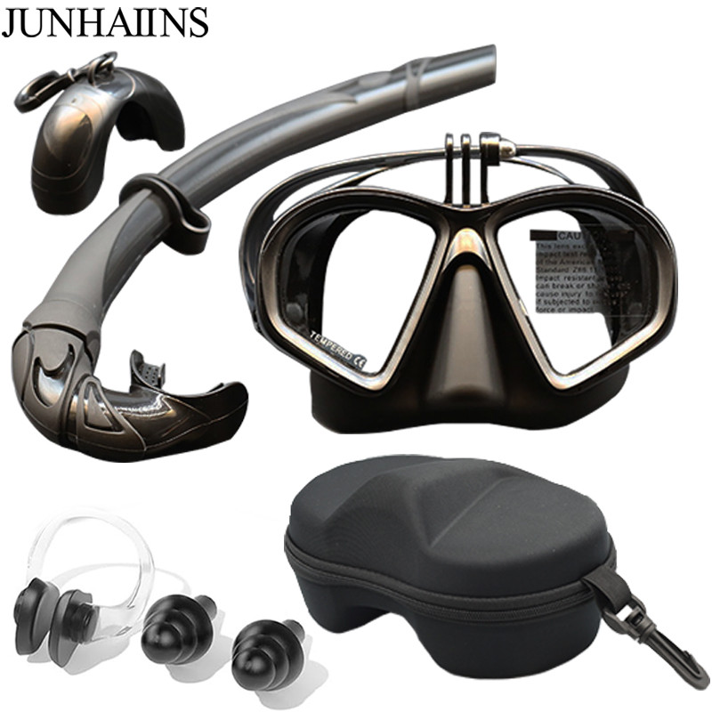 JUNHAIINS กระจกดำน้ำ Freediving กระบอกซิลิโคน Low Volume สำหรับการดำน้ำและว่ายน้ำมืออาชีพ