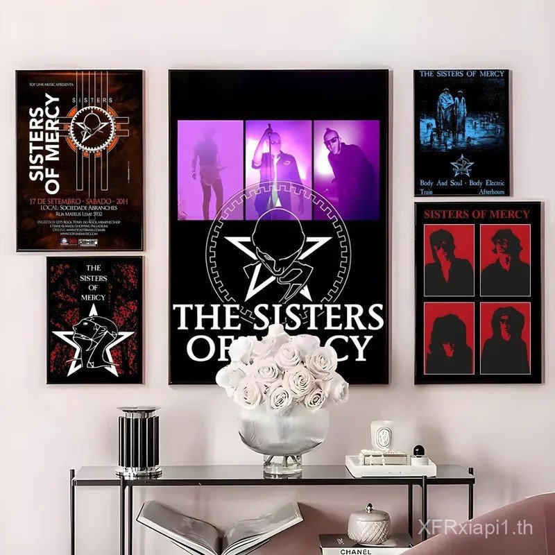 COD S-Sisters Of Mercy Band โปสเตอร์พิมพ์, Home Modern Wall Art, ห้องนั่งเล่น, ห้องนอน, ห้องรับประทา