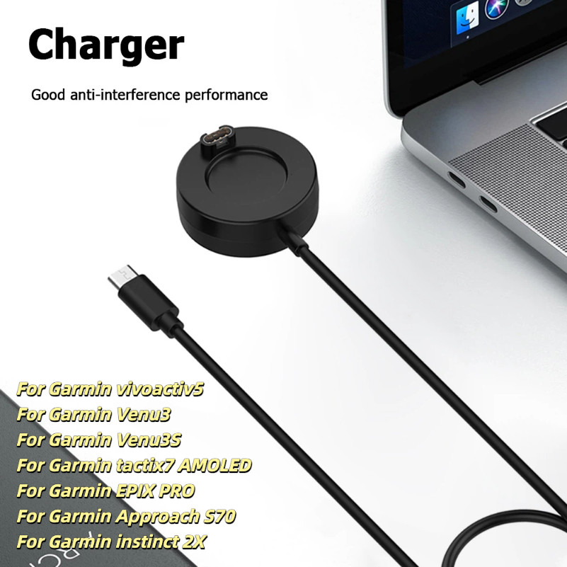 แท่นชาร์จสําหรับ Garmin Vivoactive 3 4 4S/Fenix 5 5S 5X 6 6S 6X/Venu 2 2S Sq USB สายชาร์จ Stand Station สําหรับ Forerunner 935