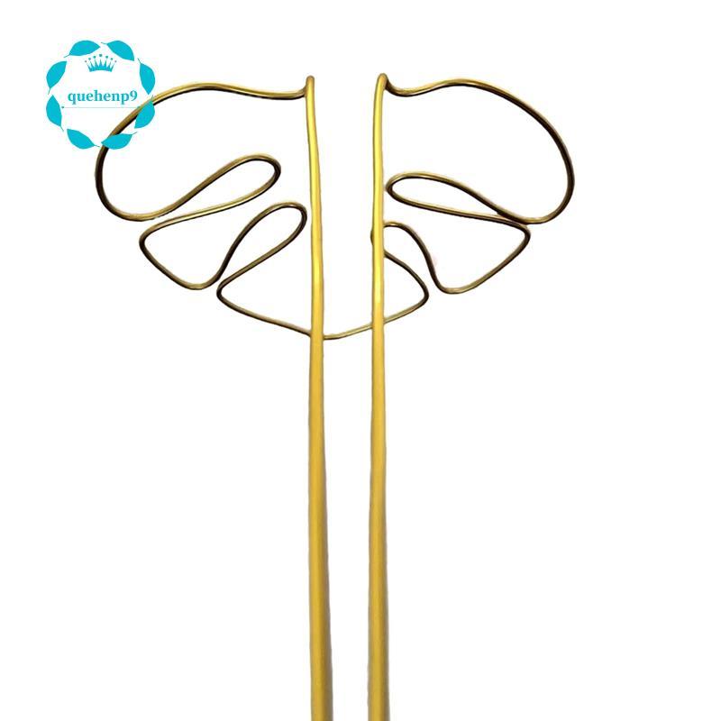 [Fast Q9]Monstera Shaped Plant Support Reusable Sturdy Alloy Plant Stem Support Holder Plant Retaini