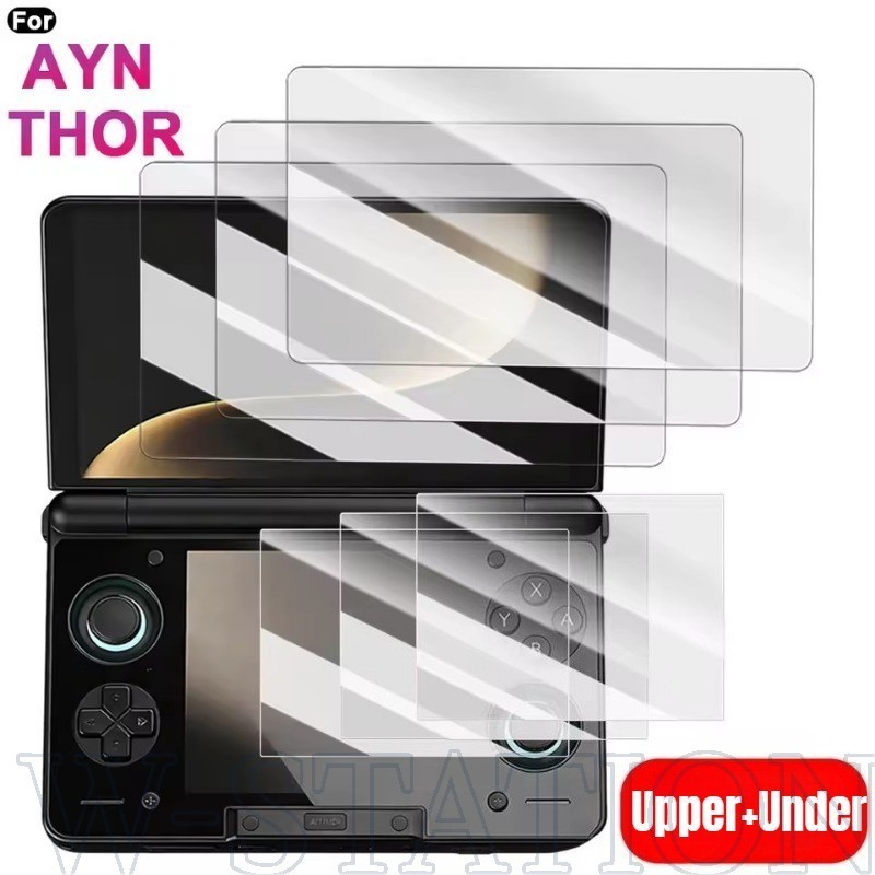 กระจกนิรภัยป้องกันหน้าจอ - สําหรับ AYN THOR เกมคอนโซลมือถือ - HD Clear ฟิล์มป้องกัน - กระจกป้องกันรอยขีดข่วนความแข็ง 9H - แบบเต็มหน้าจอติดตั้งง่าย