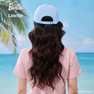 Barbie™ X Lovito หมวกทรงลำลองปักลายสไตล์สุดน่ารักสำหรับฤดูร้อน เกาหลี อินเทรนด์ LB1AD029