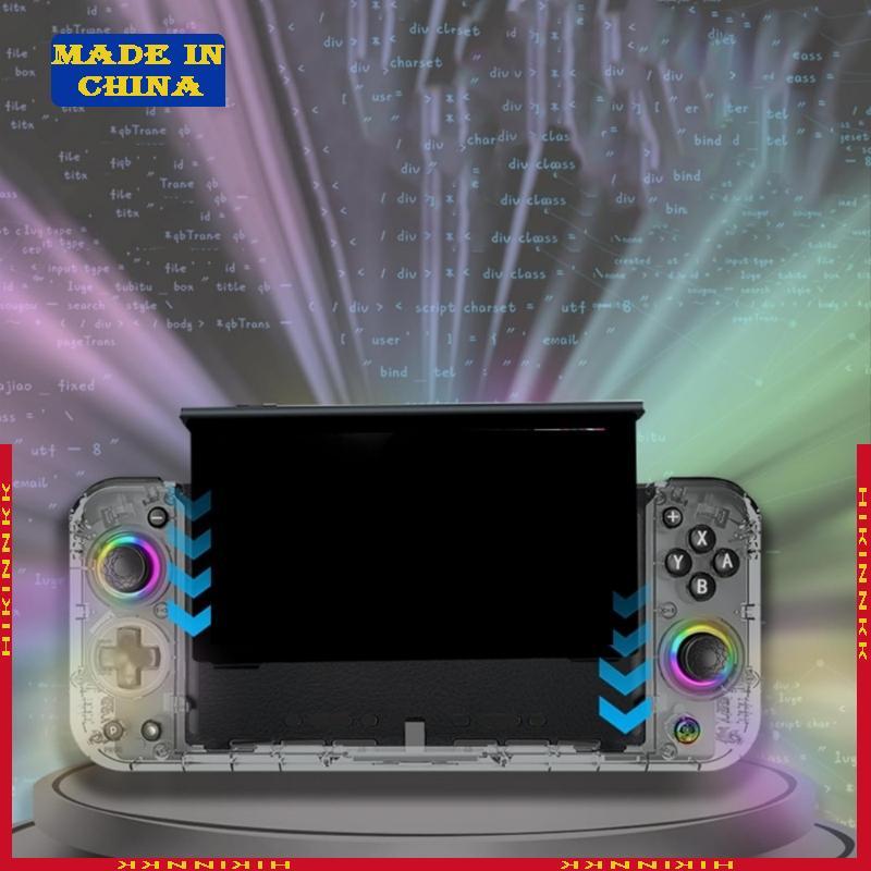 Ergonomic Grip Game Controller for NSO Consoles with Colorful Light Effect