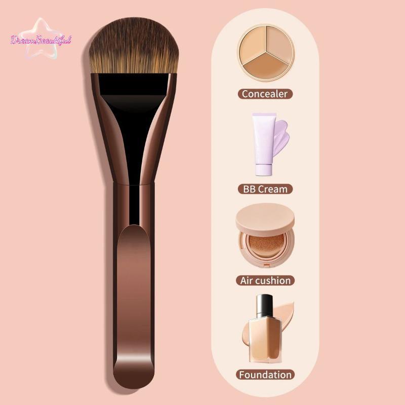 <DBFl-t> 1/2PCS Ultra Thin Foundation Brushขนแปรงสังเคราะห์การประยุกต์ใช้ที่แม่นยําสําหรับครีมเหลวปร