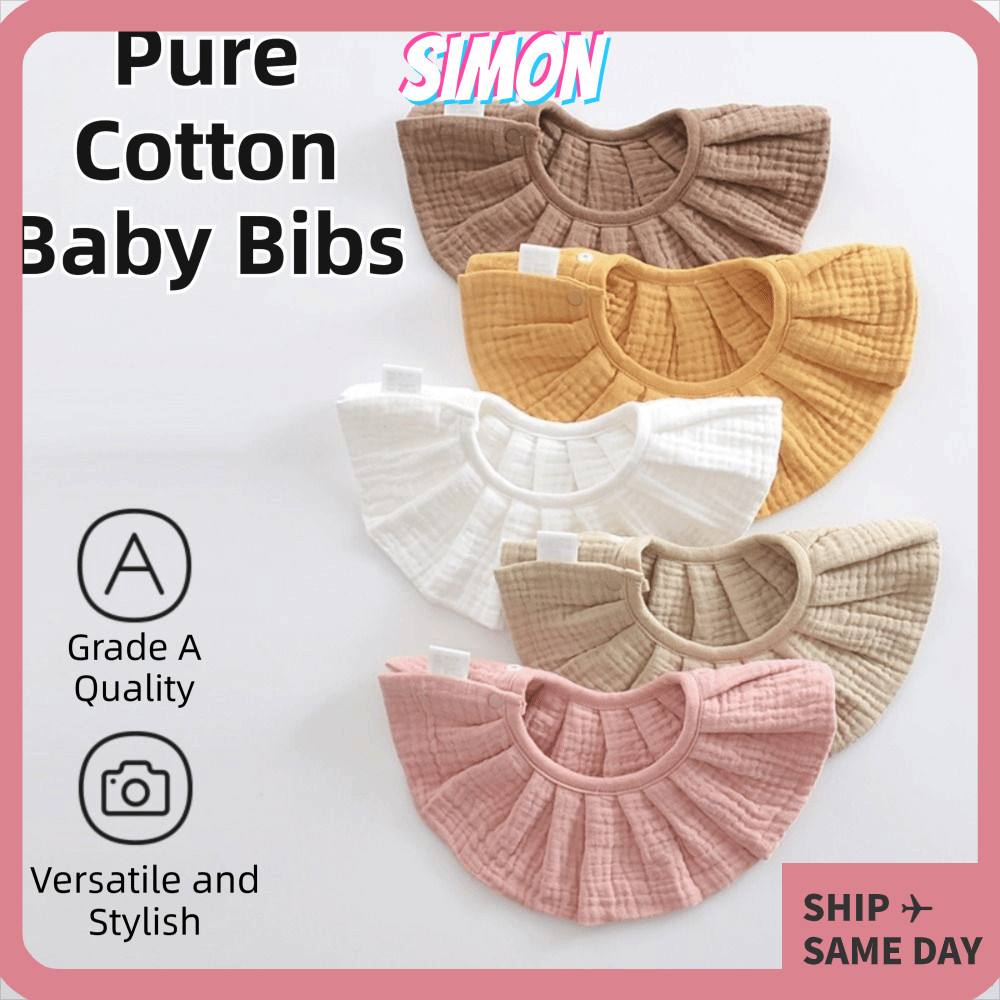 SIMON Bandana Drool Bibs, 360 ​​° หมุนผ้ากันเปื้อนเด็กผ้าฝ้ายแท้, คุณภาพสูงดูดซับเด็ก Essentials Soft Teething Drooling Bib สําหรับเด็กผู้หญิง