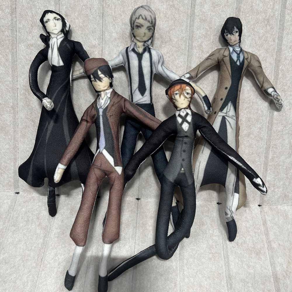 Bungou Stray Dogs ตุ๊กตาของเล่นตุ๊กตา Osamu Dazai Atsushi Nakhara Chuya นุ่มยัดไส้ของเล่น Twistable รูปร่างตุ๊กตาเด็กของขวัญ
