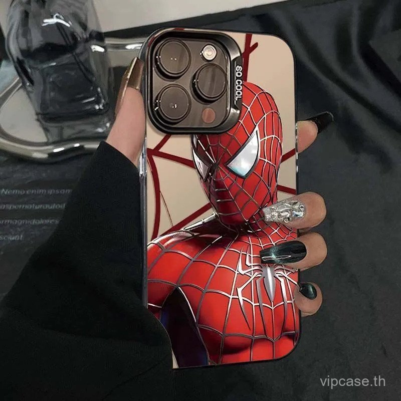 เคสโทรศัพท์สร้างสรรค์ใหม่ Justice Red Spider การ์ตูนเหมาะสําหรับ iPhone 17pro 16pro 17promax 16 15 1