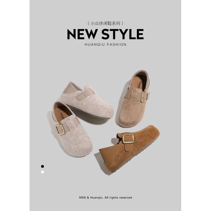 Retro Boken Shoes Two-Wear หนา-Soled Ready Stock