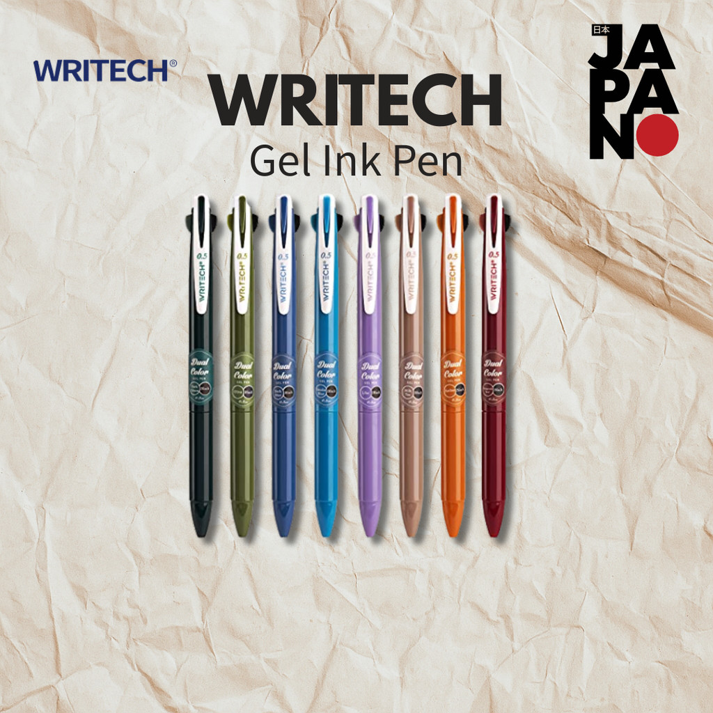WRITECH Multi-Color Gel Ink Pen: 2 in 1 Colorful