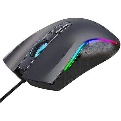 เมาส์สําหรับเล่นเกมสาย USB RGB Backlit Gamers เมาส์ 4 ปรับ 3200DPI