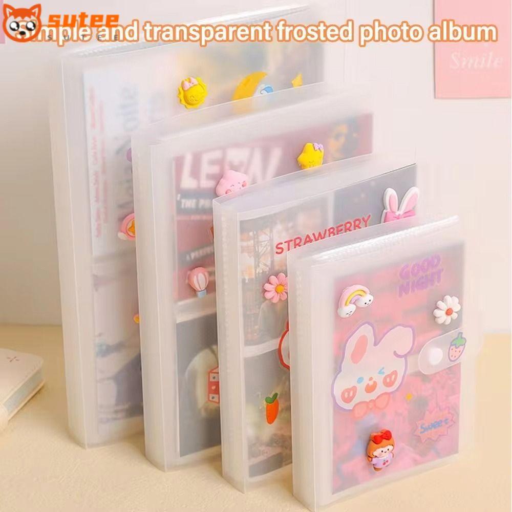SUTEE 1 ชิ้น Picture Card Holder, PVC Collect Book Photocard Album, Creative 3/4/5/6/7 นิ้ว 80/160 ช่องโปร่งใสผู้ถือ Idol Star