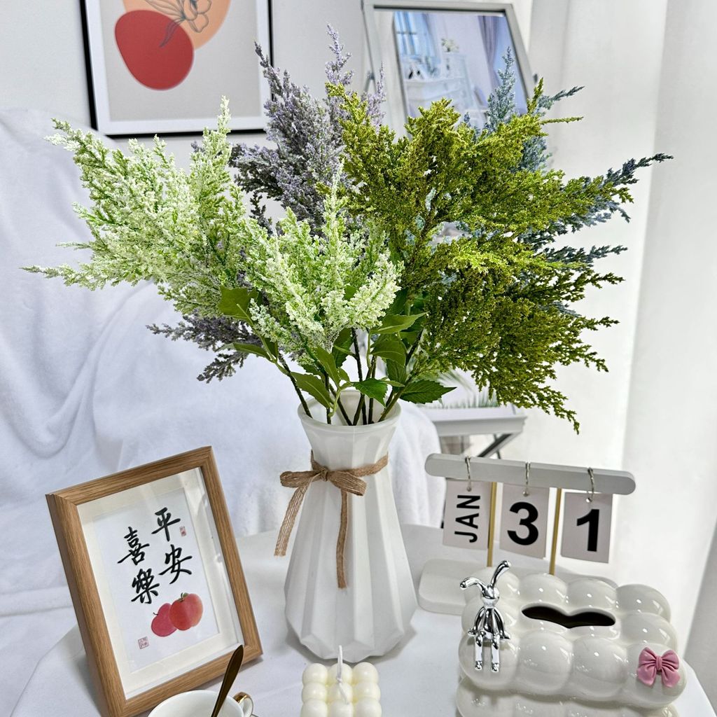 2-Prong Xifog Home B & B โรงแรมเดสก์ท็อปตกแต่งจําลองพืชสีเขียวงานแต่งงานตกแต่งพืชสีเขียว