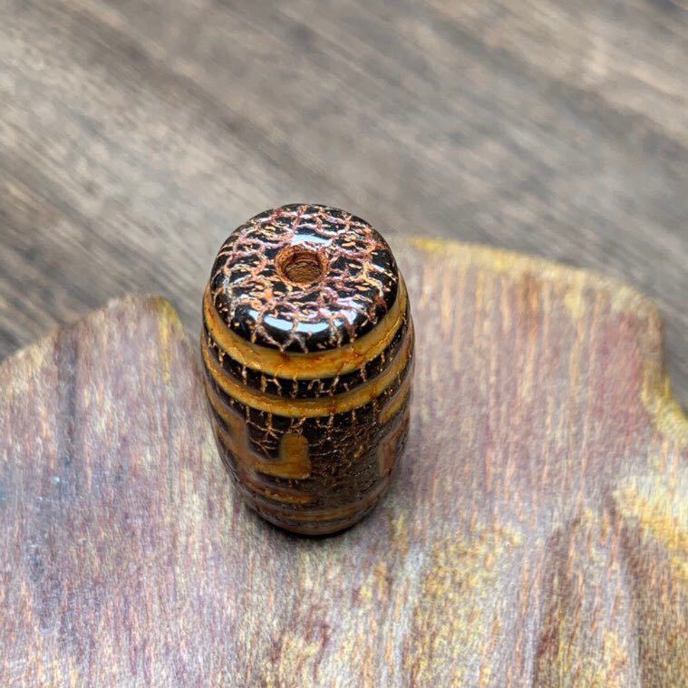 สไตล์ทิเบตอาเกตฟันสีเหลือง Dzi ลูกปัด String น้ํามันสูง Agate Dzi ลูกปัด diy เครื่องประดับสร้อยคอจี้