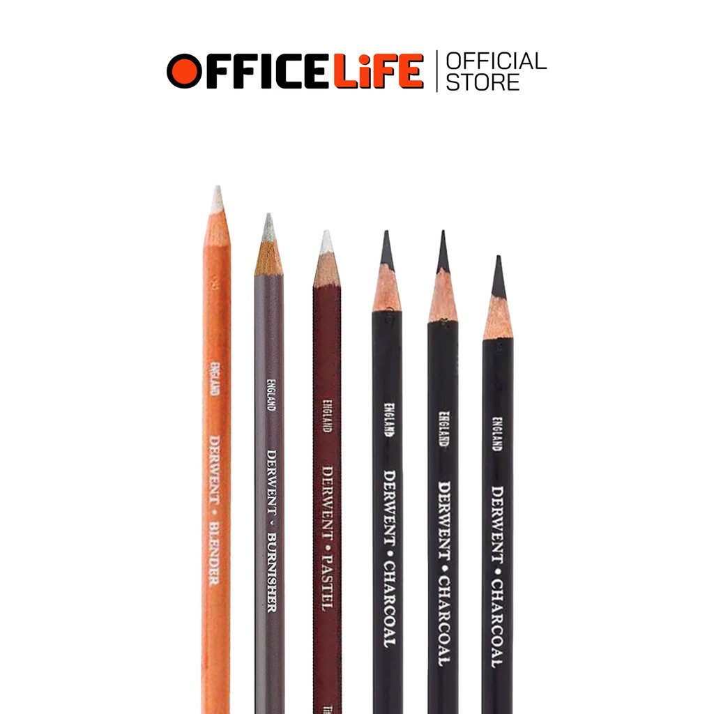 Derwent (เดอร์เวนต์) ดินสอรวมรุ่น ดินสอเกลี่ยสี ดินสอชาร์โคล รุ่น Blender / Burnisher / P720 / Charc