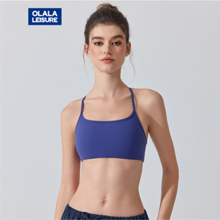 สปอร์ตบราครอสแบ็ก U-neck สำหรับพิลาทีสและโยคะ