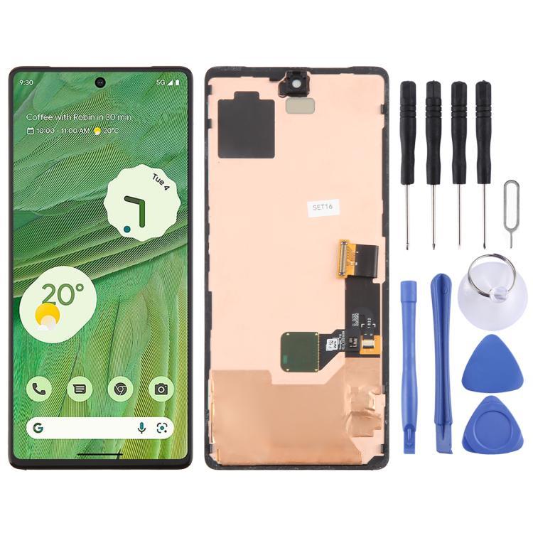 พร้อมส่ง สําหรับ Google Pixel 7 GVU6C GQML3 AMOLED LCD Screen Digitizer Assembly พร้อมกรอบ (สีดํา)