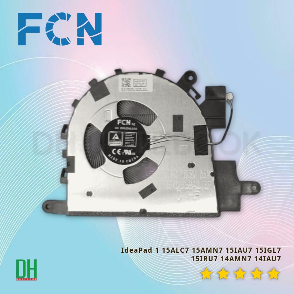 พัดลม CPU สำหรับ IdeaPad 1 15ALC7 15AMN7 15IAU7 15IGL7 15IRU7 14AMN7 14IAU7 5V 4-Pin DFS5K12B159A1L