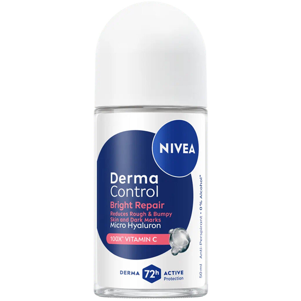 LeeMart โรลออน นีเวียร์ NIVEA 50ML Roll-On นีเวีย โรลออน ลูกกลิ้ง นีเวียร์ สูตร เดอร์ม่า คอมโทล ไบร์ท รีแพร ขนาด 50 มล.