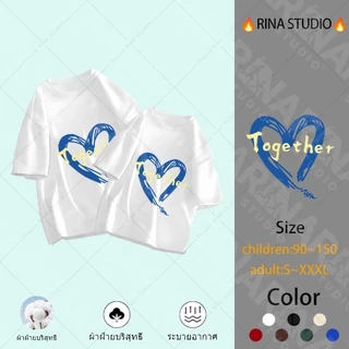 🔥RINA STUDIO🔥 ชุดครอบครัว 2025 ใหม่ เสื้อคู่แม่ลูก เสื้อยืดแขนสั้น เสื้อเด็ก เนื้อผ้าสบาย เบาเย็น สไตล์เกาหลี#0630