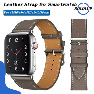 แหวนเดี่ยวสายหนัง for IWatch Apple Watch Strap Ultra 3 2 SE 3 Series 11 10 9 8 7 6 5 4 49mm 46 45mm 41 44mm 40 42mm 38mm