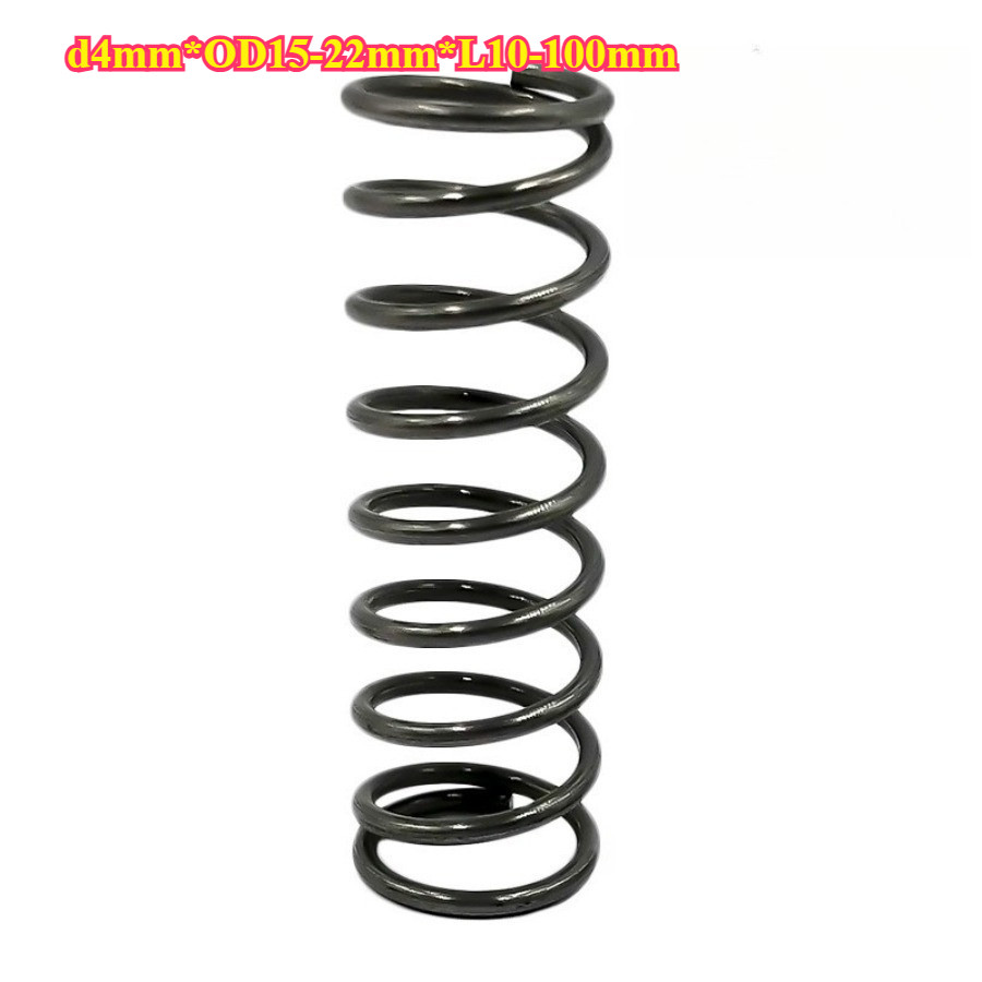 สปริงเหล็ก 65Mn บีบอัด คืนตัวเร็ว ขนาด d4mm OD15-22mm ยาว 10-100mm
