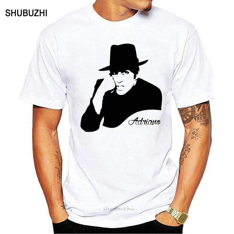 【พร้อมส่ง】 NEW T Shirt Uomo Adriano Celentano men cotton tshirt summer brand teeshirt euro size
