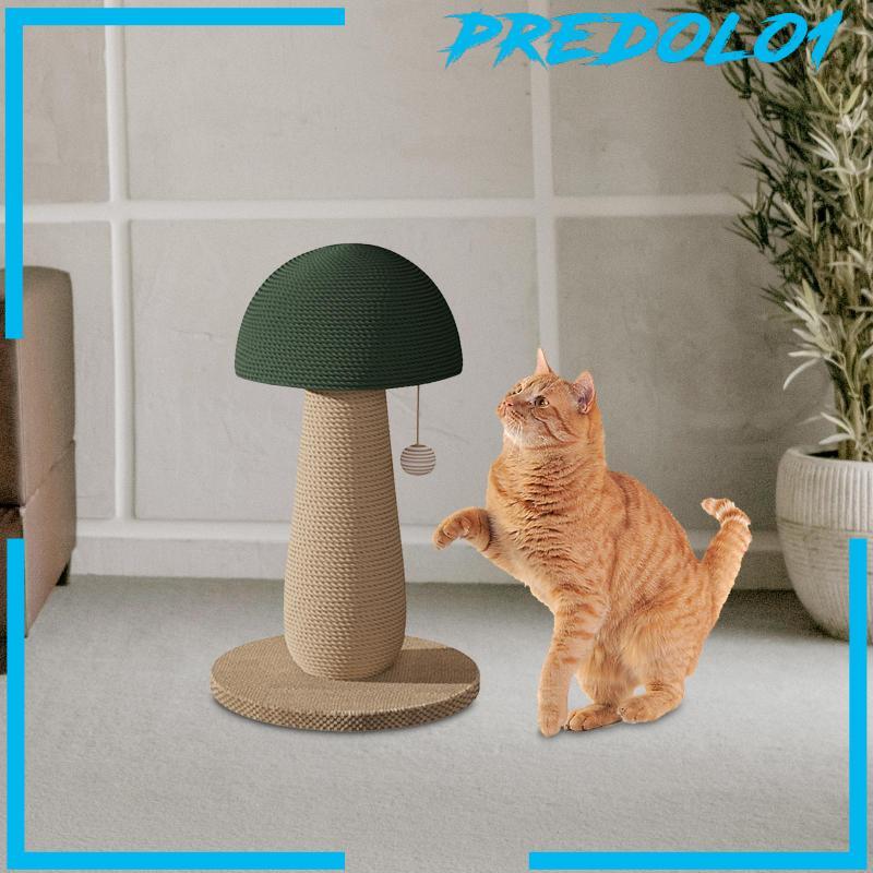 [Predolo1] Cat Scratch Post Cat Interactive Toy with Ball Grind Claw Sisal Scratch Post mushroom