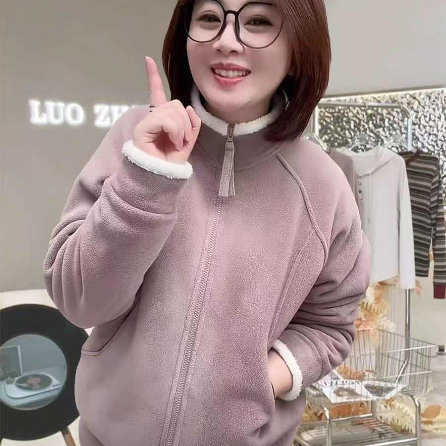 แจ็คเก็ตขนแกะ VHD7 ขนาดใหญ่ กันลม ยืนคอ สไตล์เรียว เหมาะสำหรับฤดูหนาว แมทช์ได้ทุกสไตล์