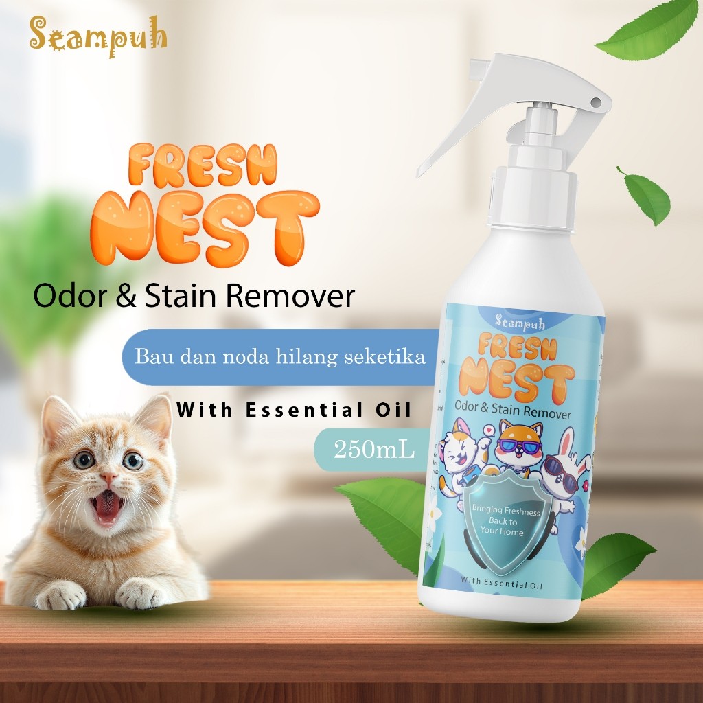 Fresh Nest - น้ํายาขจัดคราบและกลิ่นสัตว์ | โซฟา ที่นอน พรม ปัสสาวะ & Pup 250ml sb