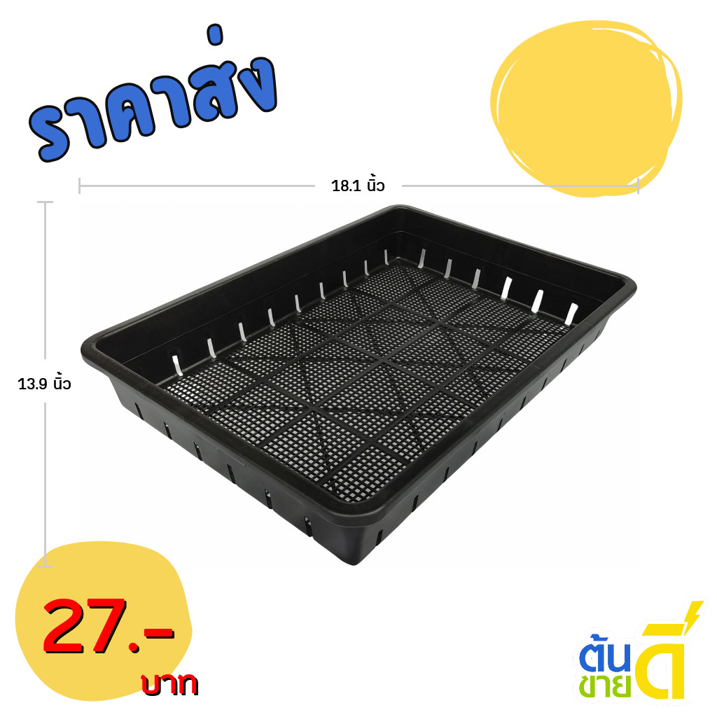 กระถาง ถาดเพาะไดโซะ ใส่กระถางต้นไม้ XL ( รู ) สีดำ ขั้นต่ำ 5 ใบ ชิ้น อัน