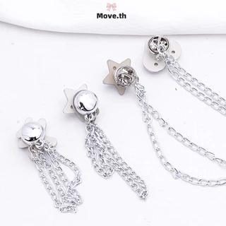 ในไทย-พร้อมส่ง✨ คลิปเข็มกลัดติดแขนเสื้อและขากางเกง ใช้ยึดขาไม่ให้หลวม ปรับห่วงโซ่ได้ เหมาะกับกางเกงยีนส์หรือคาร์ดิแกน