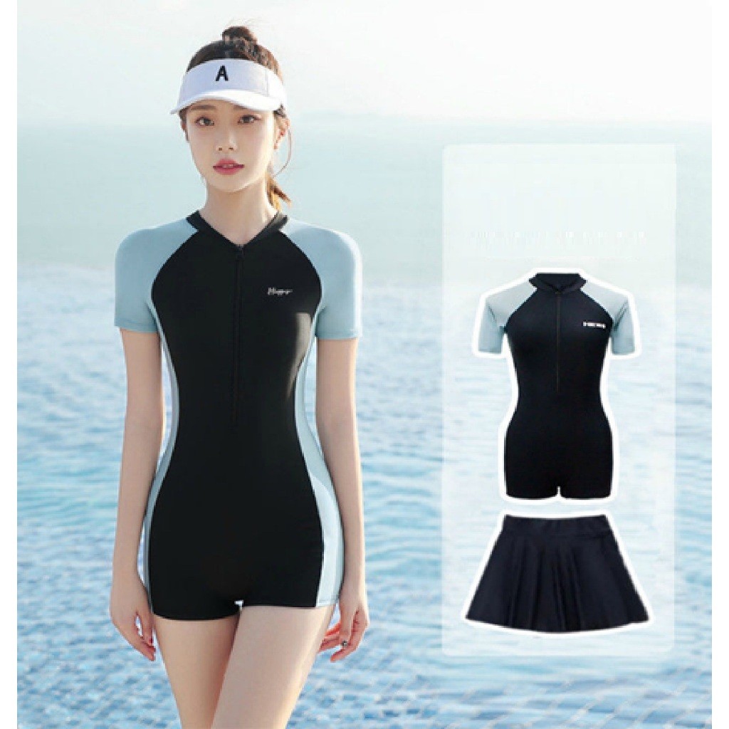 Bellini - 8301 ชุดว่ายน้ําผู้หญิงสําหรับผู้ใหญ่พร้อมโมติฟทูโทนธรรมดาเพรียวบาง
