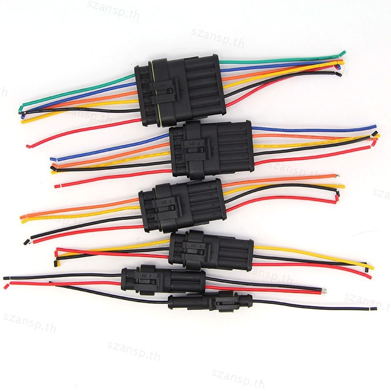1 คู่ 1 P 2 P 3 P 4 P 5 P 6 P Way กันน้ําไฟฟ้า Auto Connector ชายหญิงปลั๊กสายไฟสําหรับรถยนต์รถจักรยา