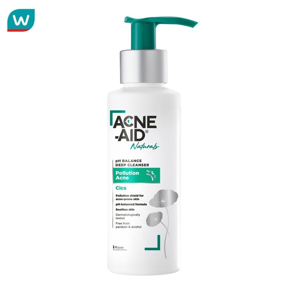 Acne Aid แอคเน่-เอด เนเชอรัล พีเอช บาลานซ์ เคลนเซอร์ โพลูชั่น แอคเน่ 100 มล.