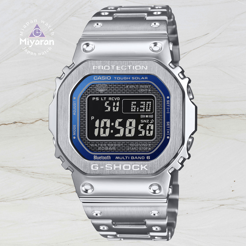 Casio G-Shock GMW-B5000D-2JF GMW-B5000D-2 Solar Radio Stainless Steel World Time Bluetooth Men's Wat