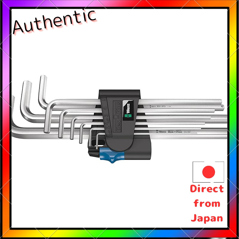 Wera Hex Key Set - Multi-Color 9-Piece Set with Black Laser Finish