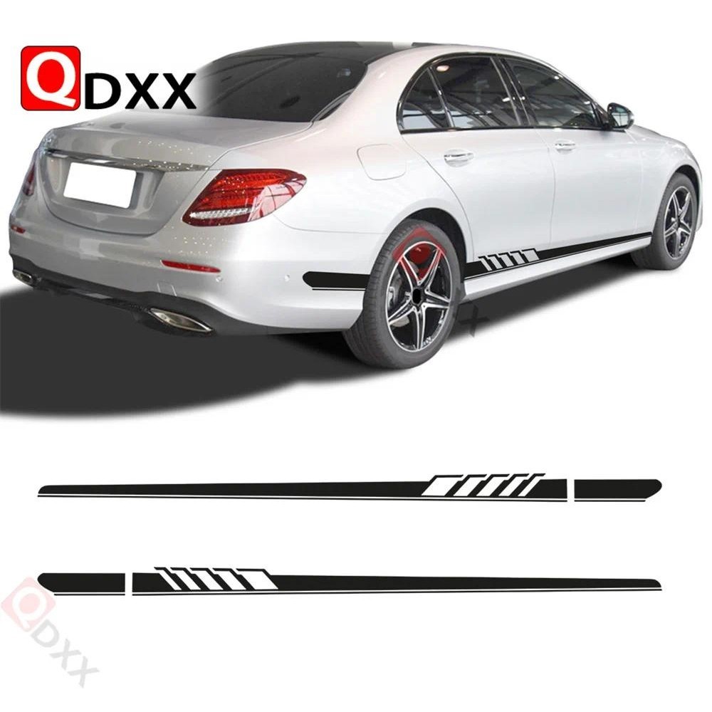 สําหรับ Mercedes Benz E Class AMG Edition ด้านข้างกระโปรงประตูด้านข้างสติกเกอร์ W212 W213 E200 E250 