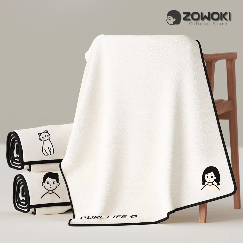 Zowoki Bath Tower "Xiaoya" ผ้าขนหนูเกรดพรีเมี่ยม ซับน้ำได้ดี