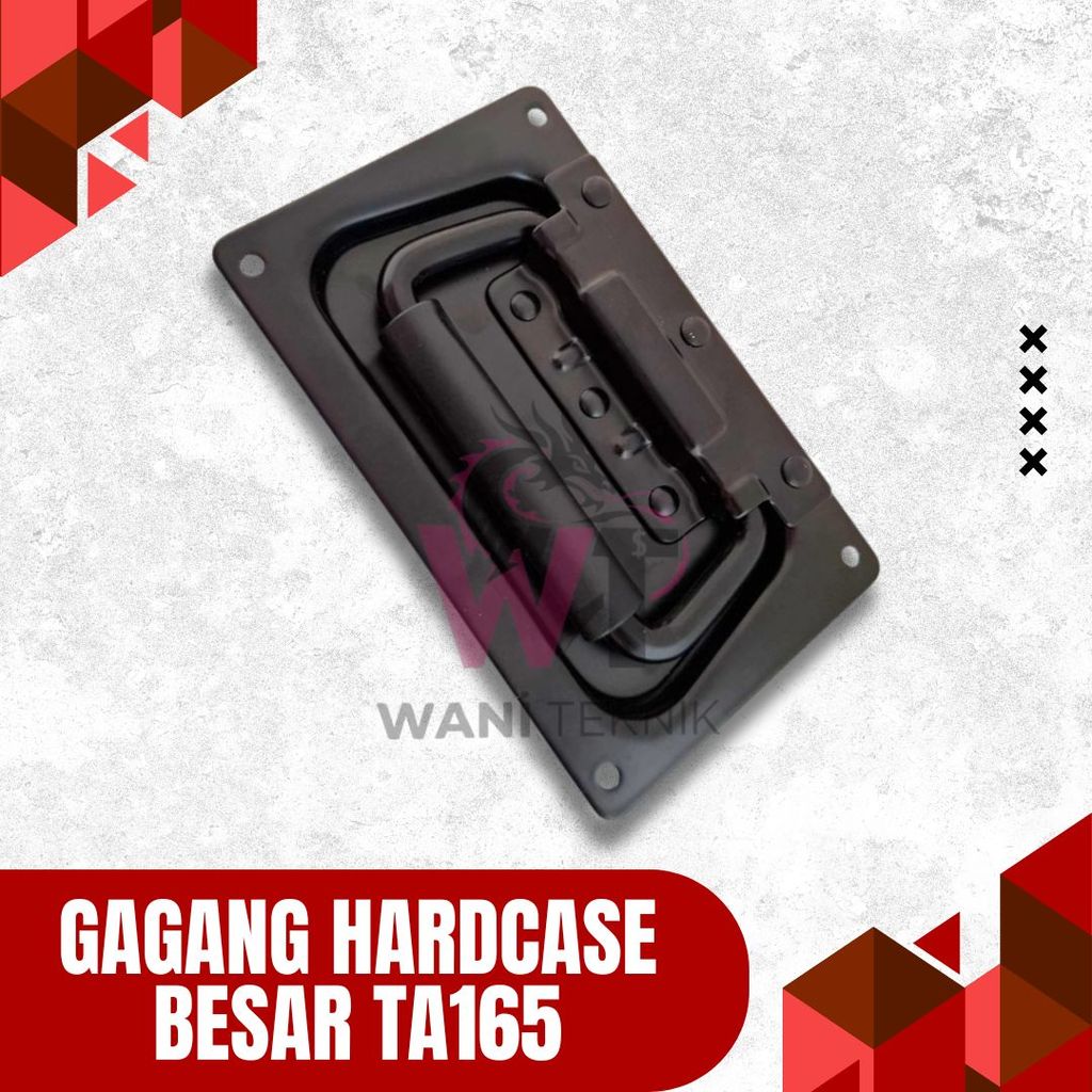 ด้ามจับ Hardcase ขนาดใหญ่ TA165 สีดํา สําหรับระบบเสียงอุปกรณ์ดนตรี