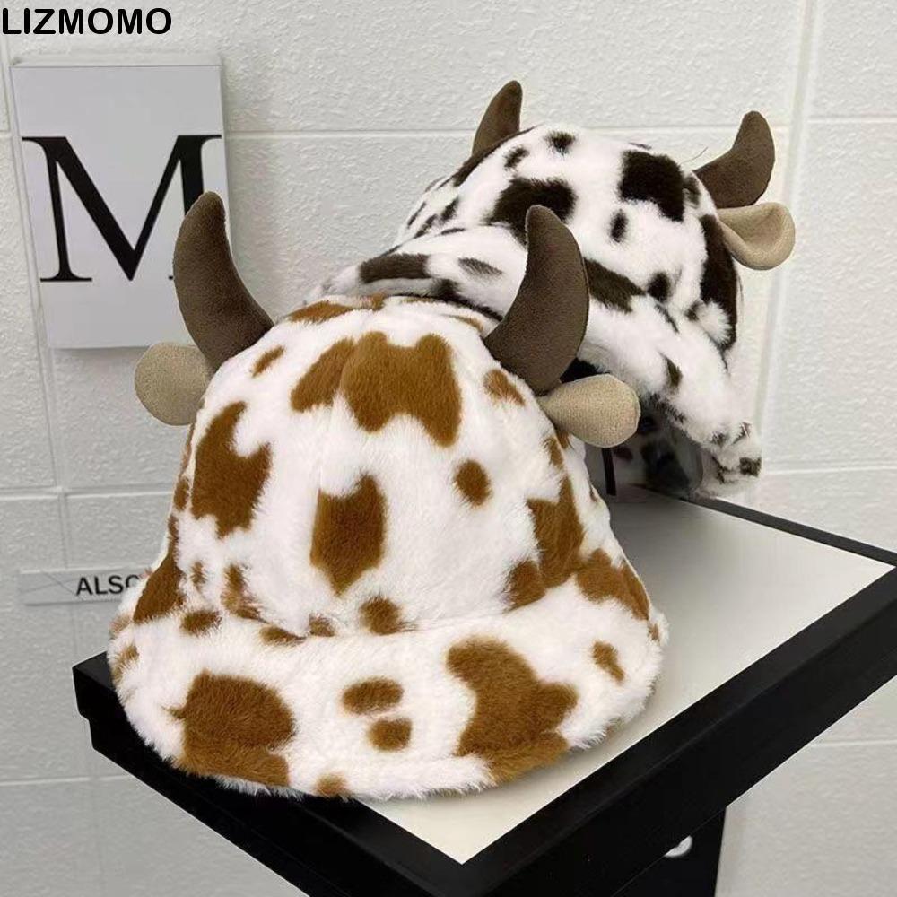 LIZMOMO Fuzzy Bucket Hat, Casual Faux Fur Fluffy Warm Hat, แฟชั่นอุ่น Hip Hop อุ่น Bonnet ฤดูหนาวฤดู